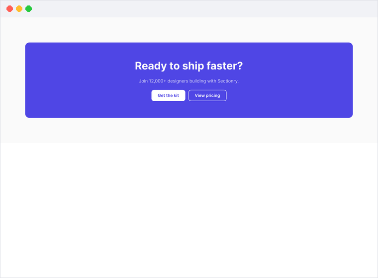 Figma CTA section templates